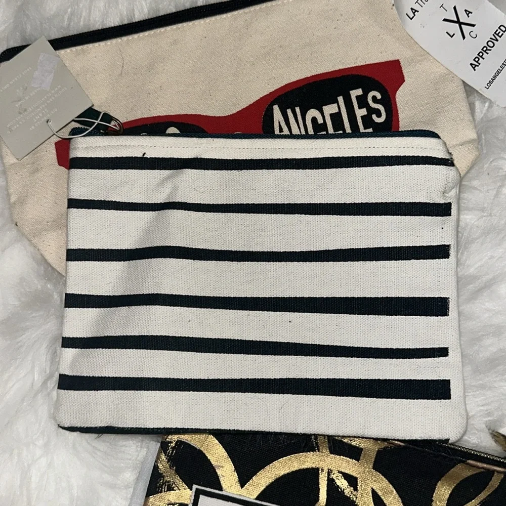 SLANT COLLECTIONS pencil/make-up case bag Molly‎ & Rex toiletry pouch NWT
